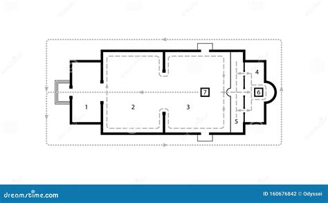 Plan Of Cathedral At Tournai The Cathedral At Tournai Vintage Engraving ...