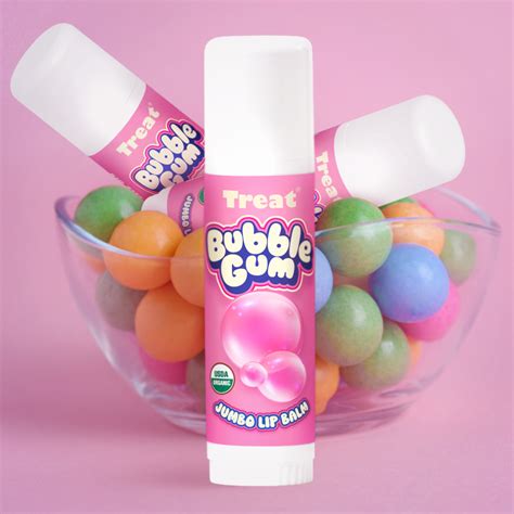 Jumbo Bubble Gum Organic Lip Balm Treat Beauty