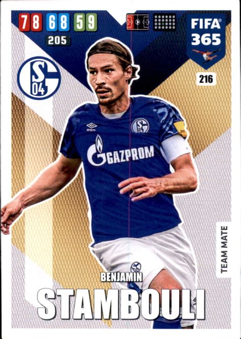 Panini Fifa 365 2020 Karten Cards 216 Benjamin Stambouli Basis