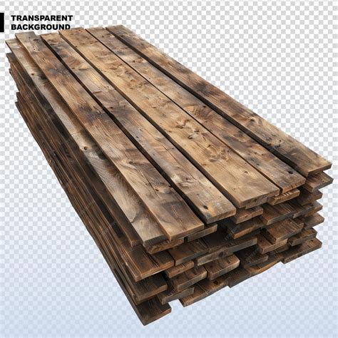 Premium Psd Stack Of Wood Planks Isolated On White Background