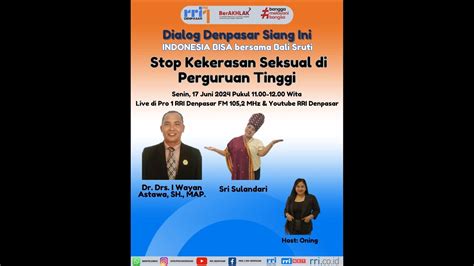 Dialog Denpasar Siang Ini Stop Kekerasan Seksual Di Perguruan Tinggi