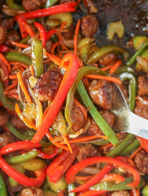 Sausage Stir Fry Girl Heart Food®