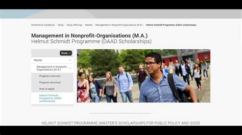 Daad Helmut Schmidt Programme Master Scholarships Youtube