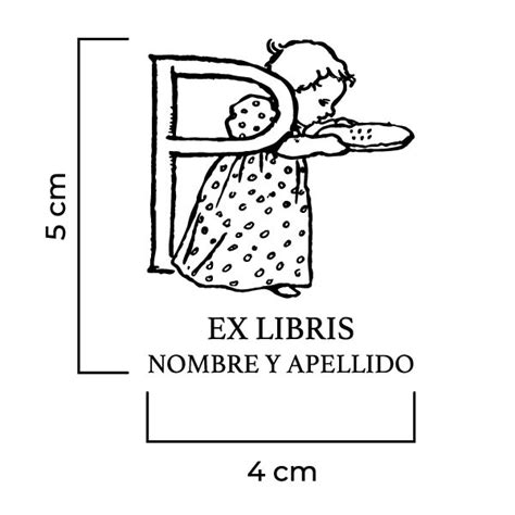 Sello Exlibris Infantil Letra P Tienda Online Grabadoringles Es