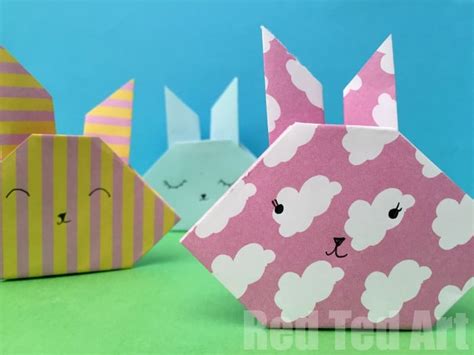 Easy Origami Bunny - Red Ted Art - Kids Crafts