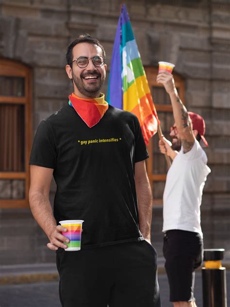 Gay Panic Intensifies Short Sleeve Unisex T Shirt Etsy