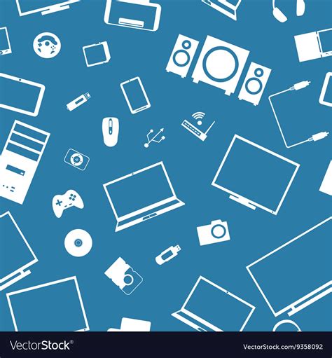 Seamless Background From Digital Devices Vector Image