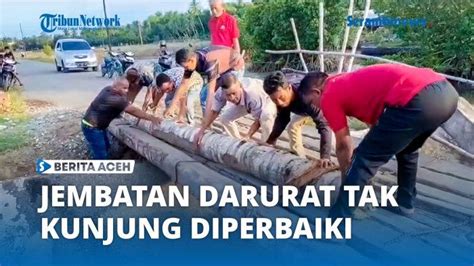 Video Jembatan Dari Batang Kelapa Tak Kunjung Diperbaiki