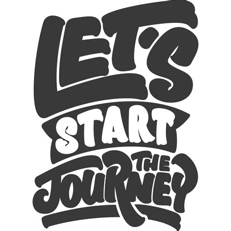 Let's Start the Journey Motivational Typography Quote Design. 13855102