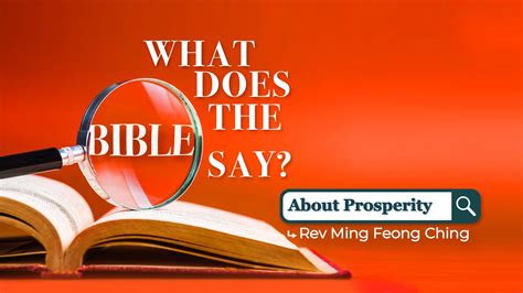 What Does The Bible Say About Prosperity Toa Payoh Methodist Church