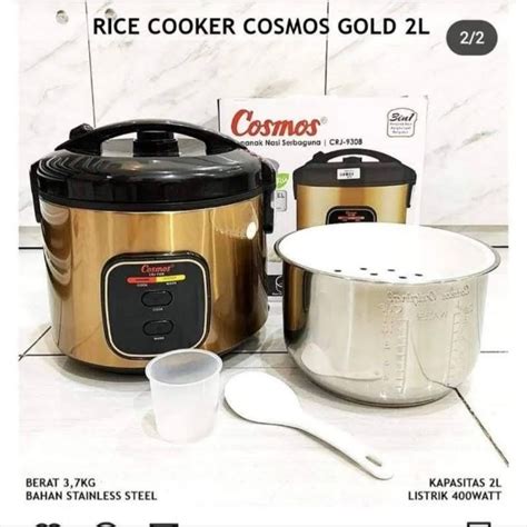 Jual Cosmos CRJ 9308 Rice Cooker Cosmos 2 Liter Panci Stainless