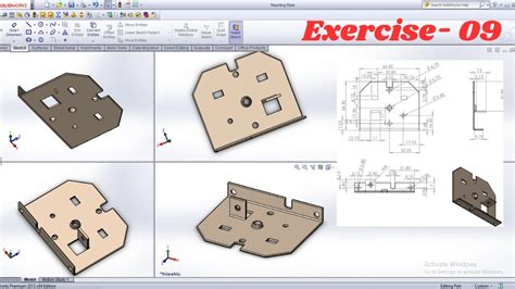 Sheet Metal Solidworks Tutorials Trim Filet Chamfer Mirror