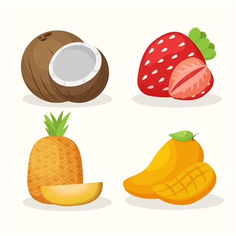 Collection D Illustrations De Fruits D T Vecteur Premium