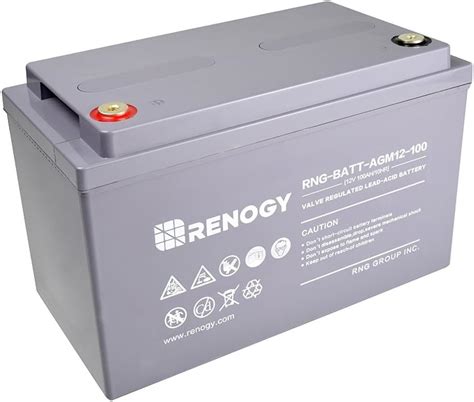 Renogy Deep Cycle Agm Battery 12 Volt 100ah For Rv Solar Marine And Off Grid Applications