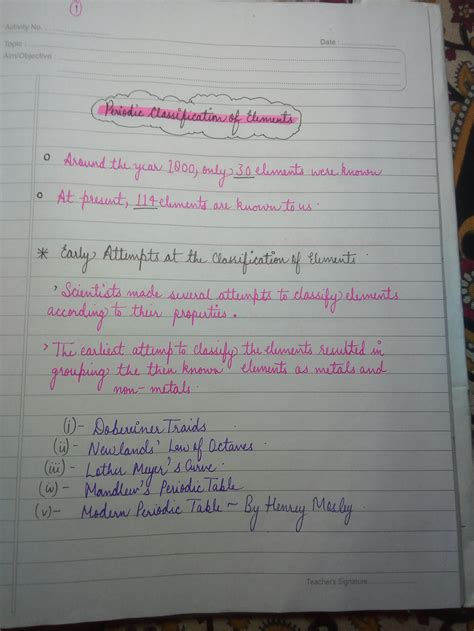 Solution Class Th Chemistry Periodic Classification Of Elements