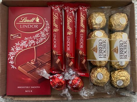 Lindt Lindor And Ferrero Rocher Chocolate Giftbox Hamper Etsy