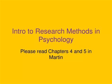 Ppt Intro To Research Methods In Psychology Powerpoint Presentation