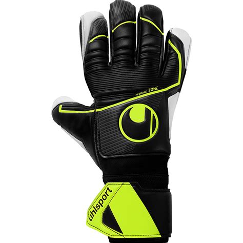 Uhlsport Supersoft Hn Flex Frame Goalkeeper Gloves Black Fluo Yellow