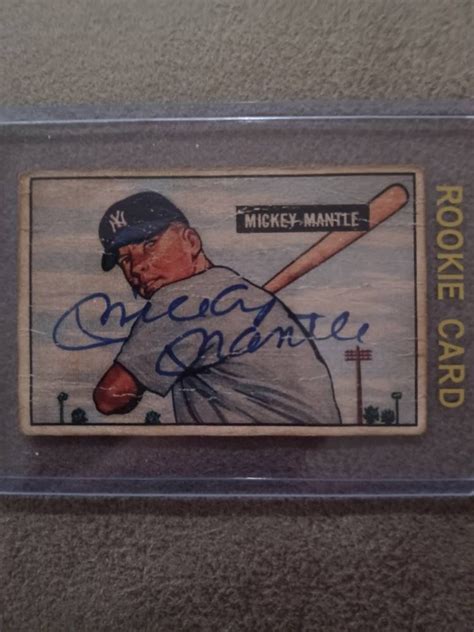 Mickey Mantle Rookie Baseball Card. New York Yankees. Fair Condition as ...