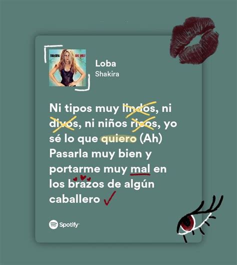 Shakira Lyrics Loba (She wolf) | Shakira letras, Letras de canciones ...