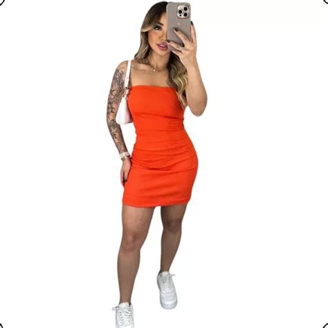 Vestido Feminino Tomara Que Caia Tubinho Curto Mini Colado MercadoLivre