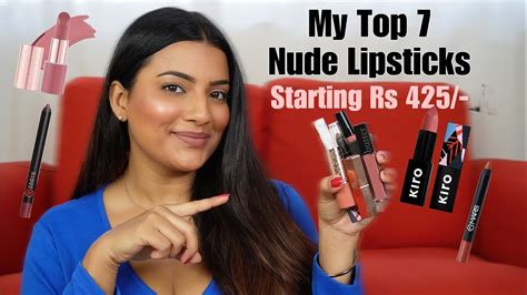 My Top 7 Favourite Nude Lipsticks Starting Rs 425 Perfect For Wheatish Skin YouTube