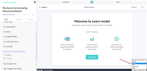 How To Embed And Use Quizlet Flashcards Learnworlds Help Center