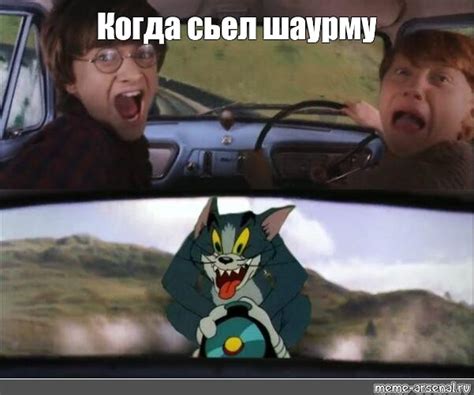 Мем: "Когда сьел шаурму" - Все шаблоны - Meme-arsenal.com