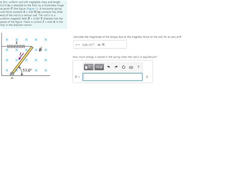 Solved A Thin Uniform Rod With Negligible Mass And Length Chegg