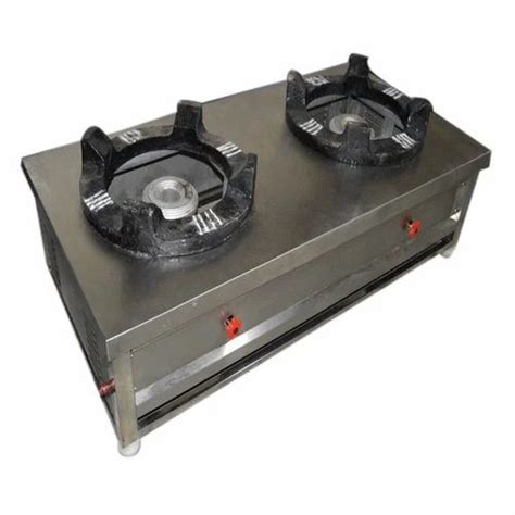 Lpg Stainless Steel Two Burner Gas Range For Restaurant At Rs In