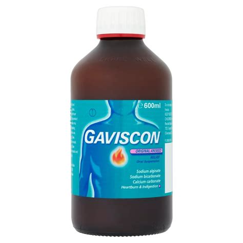 Gaviscon Original Liquid Aniseed 600ml For Heartburn Chemist 4 U