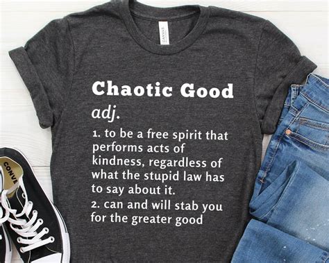 Chaotic Good Funny Chaotic Good Dnd Shirt Dungeon Master Etsy