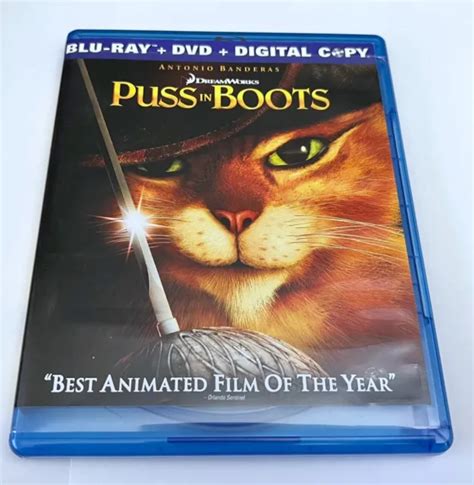 PUSS IN BOOTS Blu Ray DVD Digital Copy Two Disc Combo Antonio Banderas