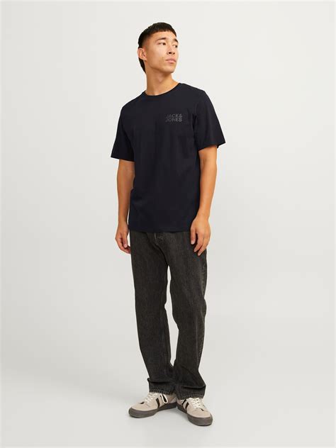 Logo Crew Neck T Shirt Black Jack And Jones®