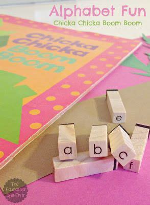 alphabet fun chicka chicka boom board with letters and numbers on it ...