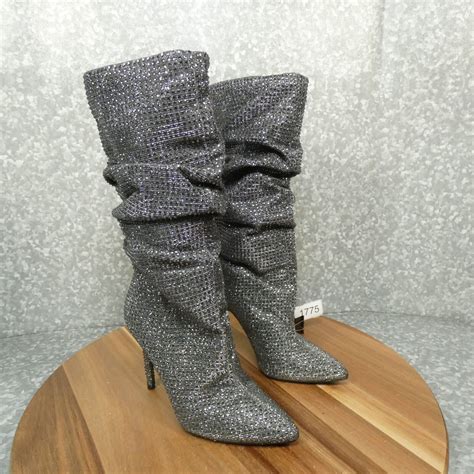 Jessica Simpson Layzer Slouch Boots 7 5m Pewter Multi Gem