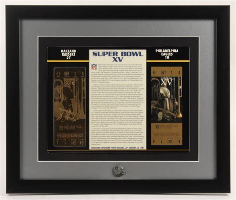 Super Bowl XV Commemorative 16x19 Custom Framed Score Card Display With