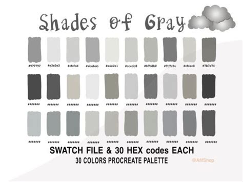 Shades of Gray Color Palette Graphic by AfifShop · Creative Fabrica