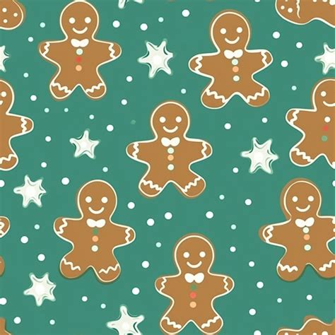 Gingerbread Cookie Seamless Pattern Free Stock Photo Public Domain