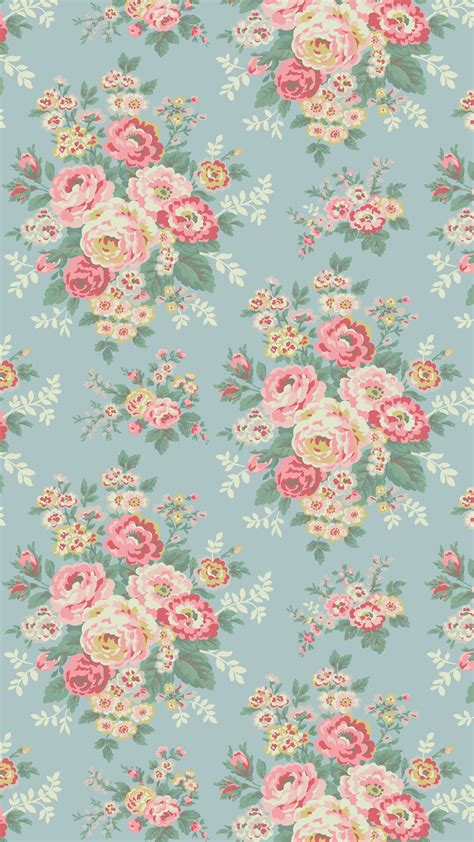 Blue Floral Victorian Wallpapers on WallpaperDog