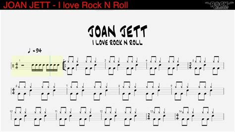 JOAN JETT I Love Rock N Roll DRUM SCORE YouTube