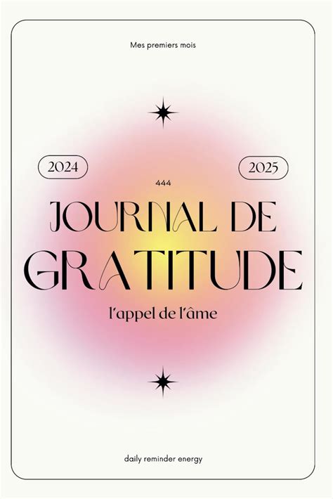 Amazon Fr Journal De Gratitude L Appel De L Me Carnet Remplir