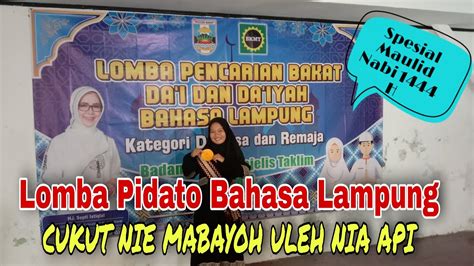 Lomba Pidato Bahasa LampungMaulid Nabi Muhammad SAW Kab Pesisir Barat