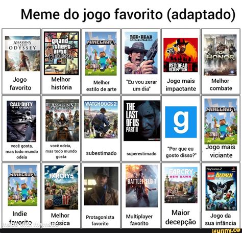 Meme Do Jogo Favorito Adaptado Odyssey Jogo Favorito Melhor Ii