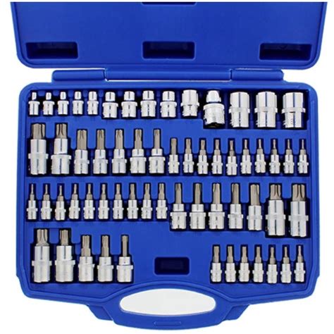 Torx Bit Socket Set 60 Pcs Steel Star Bit Set Tamperproof Torx Plus