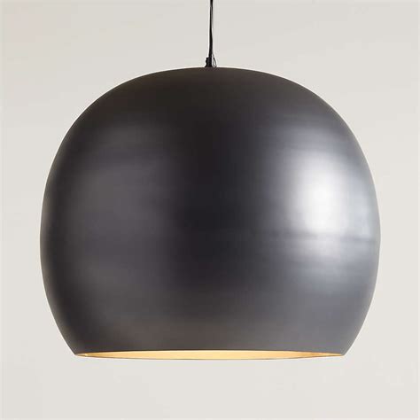 Elara Black Circular Metal Pendant Light Crate Barrel