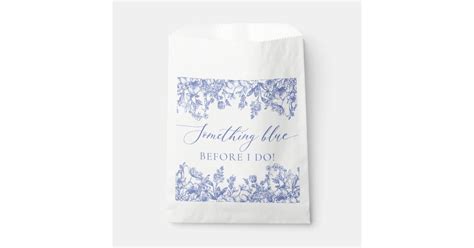 Elegant Something Blue Before I Do Bridal Shower Favor Bag Zazzle