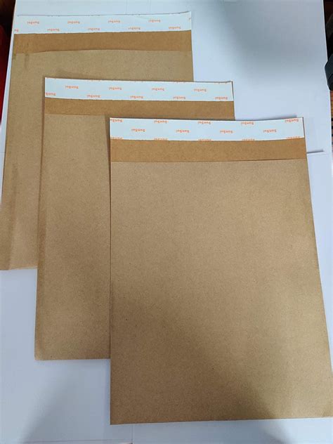 Plain Brown Tamper Proof Paper Courier Bag Unprinted Capacity Kg