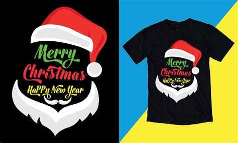 Christmas T Shirt Design Merry Christmas Vector Text Creative