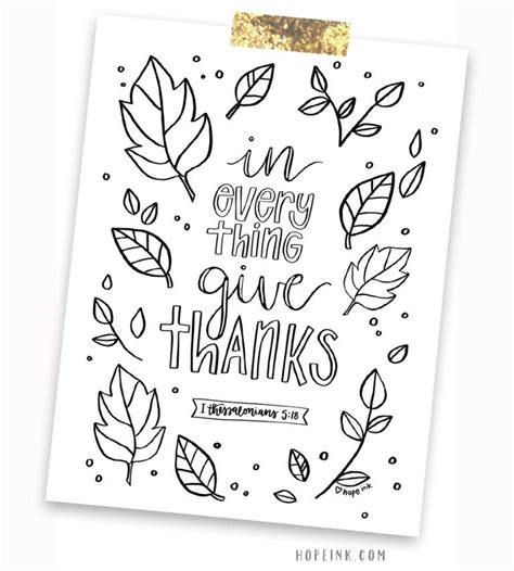 Free Thanksgiving Scripture Coloring Printable | Hope Ink | Scripture coloring, Thanksgiving ...